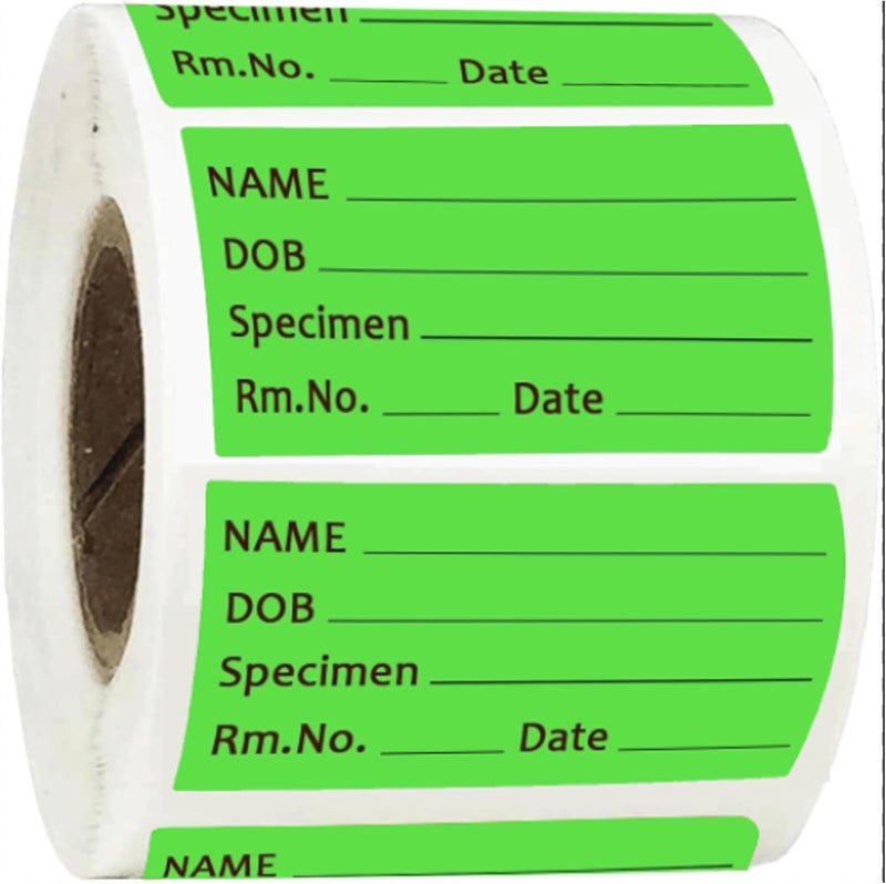 Top label Pathology Labels,2x1 Inches Permanent Paper Label,Pathology Specimen Medical Healthcare Labels,500 Pcs Per Roll - Image 1
